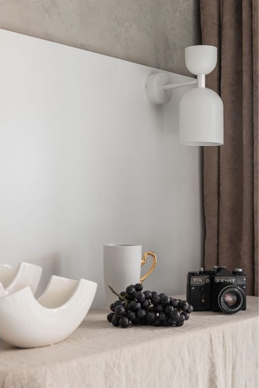 SUPURU W lampe murale réglable / applique murale bordeaux avec tube noir