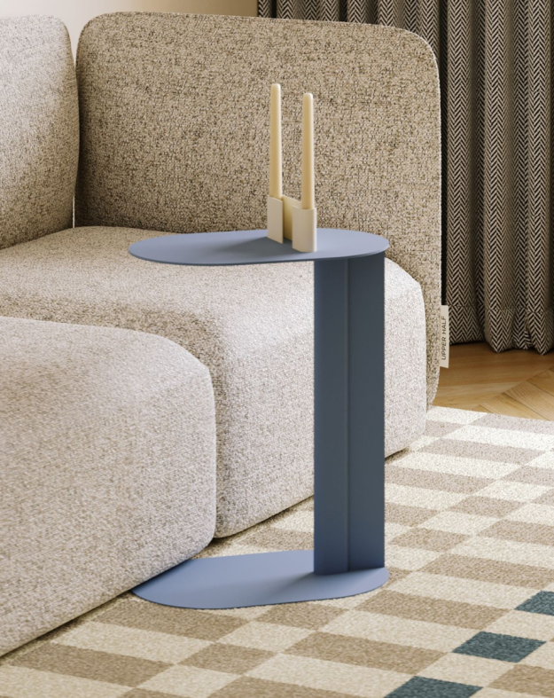 Table d’appoint en acier LONDO bleu colombe