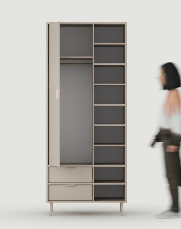 SIGI armoire profonde asymétrique avec barre SZSA7