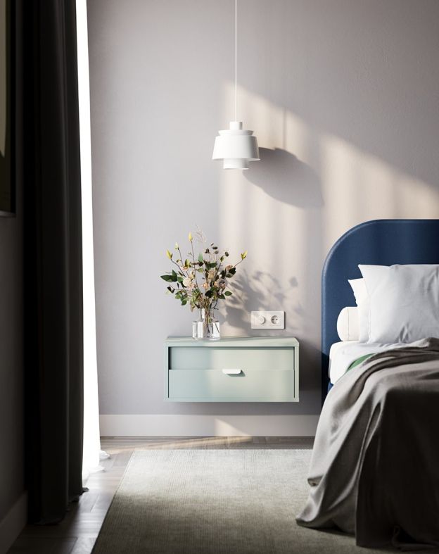 Table de nuit murale LAYERS avec tiroir LAY57