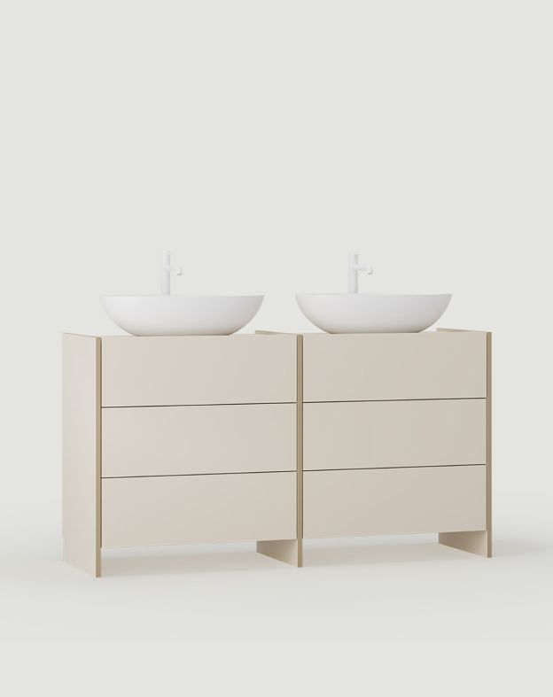 Armoire avec deux lavabos OMNIRES ASKA ASK29