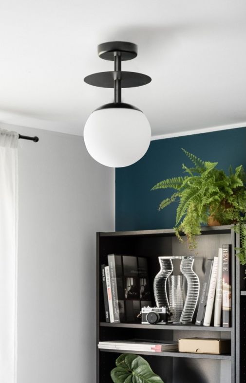 PLAAT B blue ceiling lamp / plafond