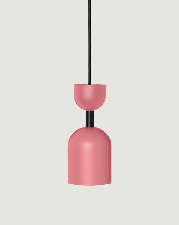 SUPURU plafonnier rose avec tube noir