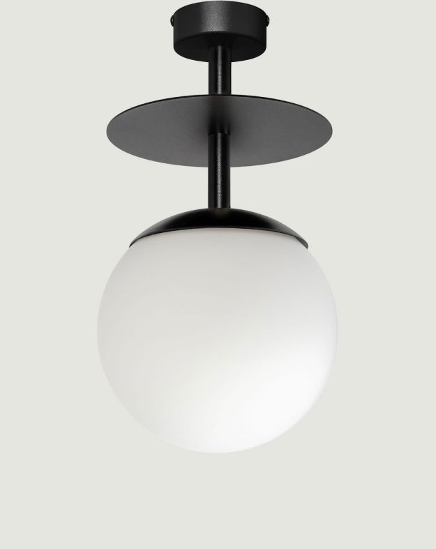 PLAAT B black ceiling lamp / plafond