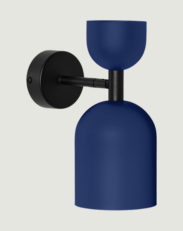 SUPURU W applique murale bleu marine avec tube noir
