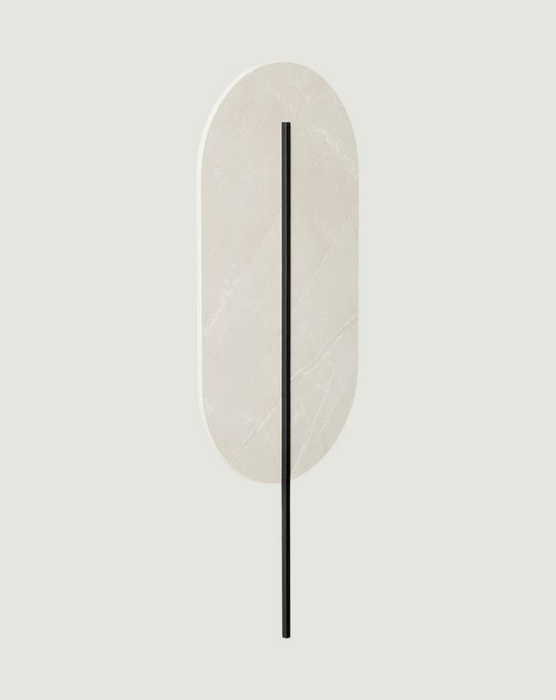 ROKKE applique murale blanche avec détails en laiton 3x