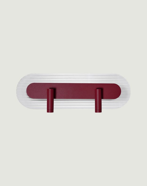 RIFLO L D applique murale bordeaux avec spots orientables