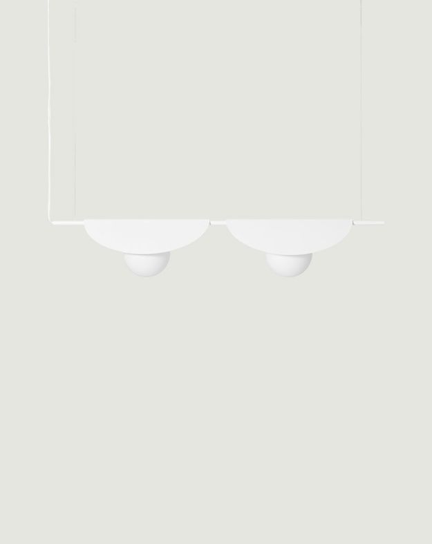 SALLO B plafondnier double blanc