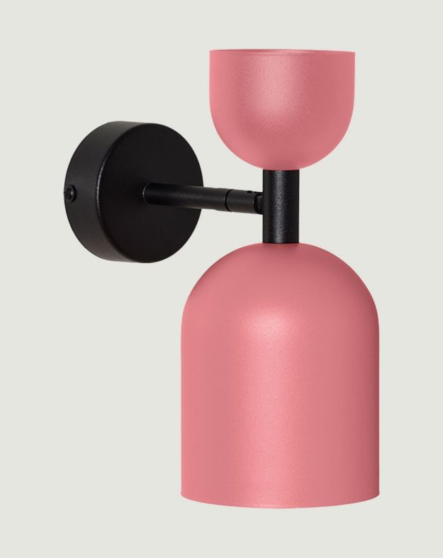 SUPURU W Lampe murale / applique murale ajustable rose avec tube noir