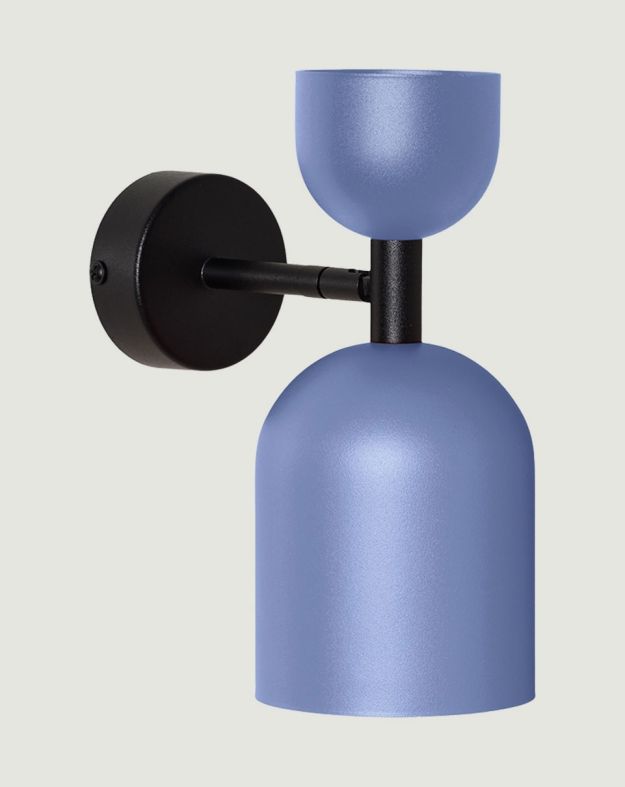 SUPURU W lampe murale / applique murale ajustable bleue avec tube noir
