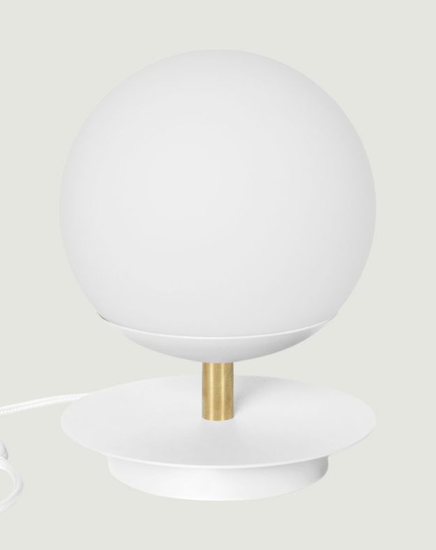 PLAAT ST lampe de table blanche avec laiton