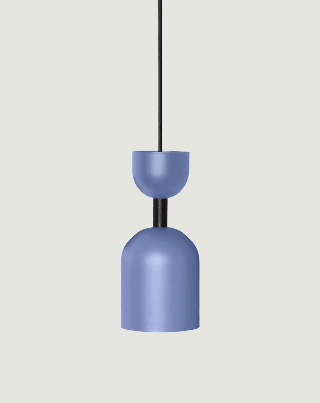 SUPURU plafonnier bleu avec tube noir