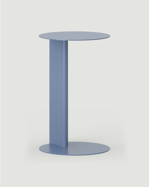 Table auxiliaire en acier RONDO Bleu colombe