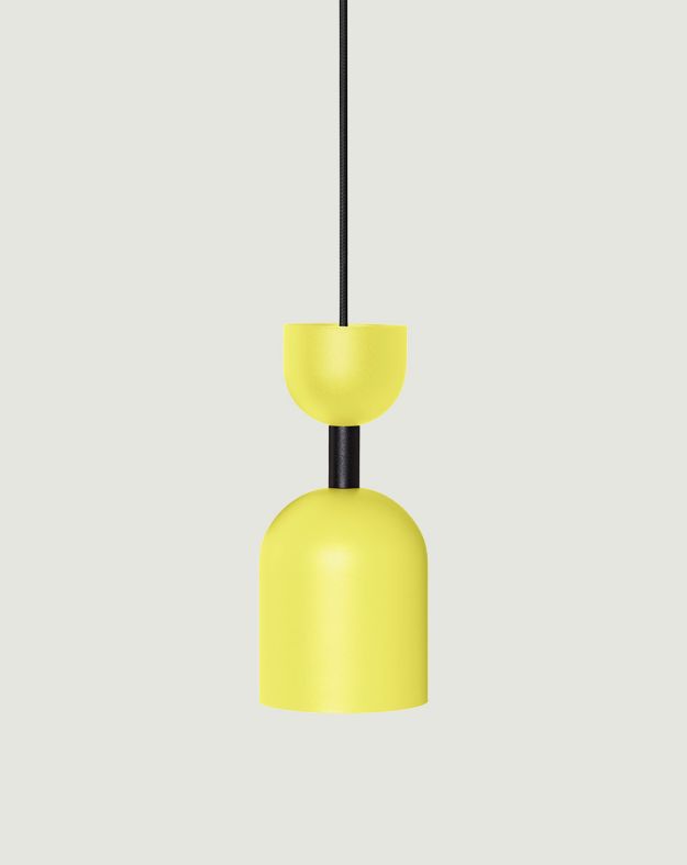 SUPURU plafonnier jaune avec tube noir