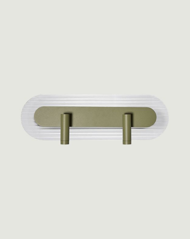 RIFLO W D applique murale vert olive avec spots orientables