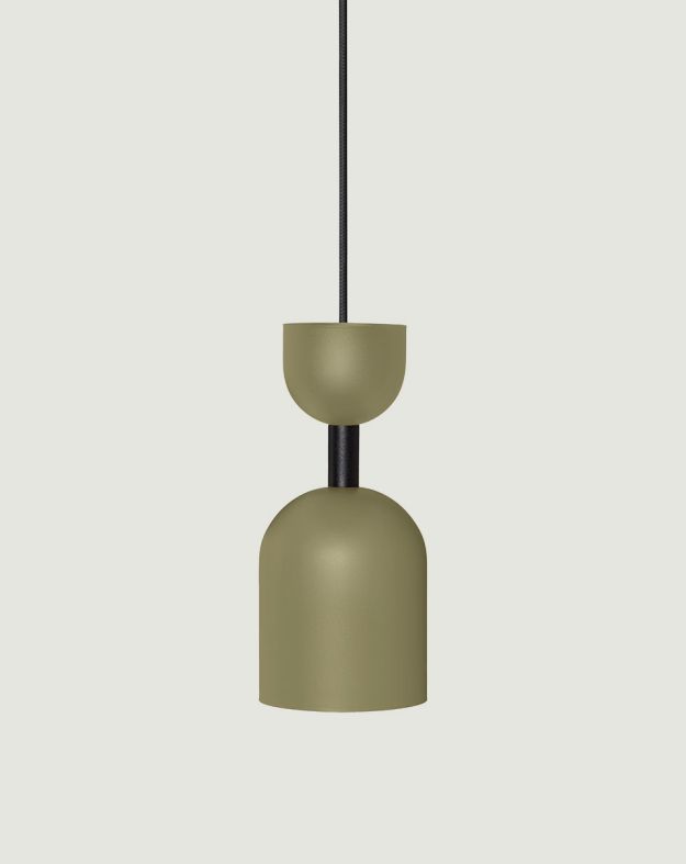 SUPURU plafonnier olive avec tube noir