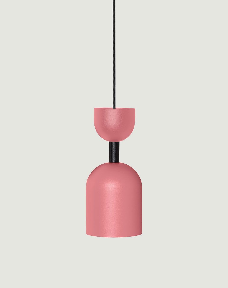 SUPURU plafonnier rose avec tube noir