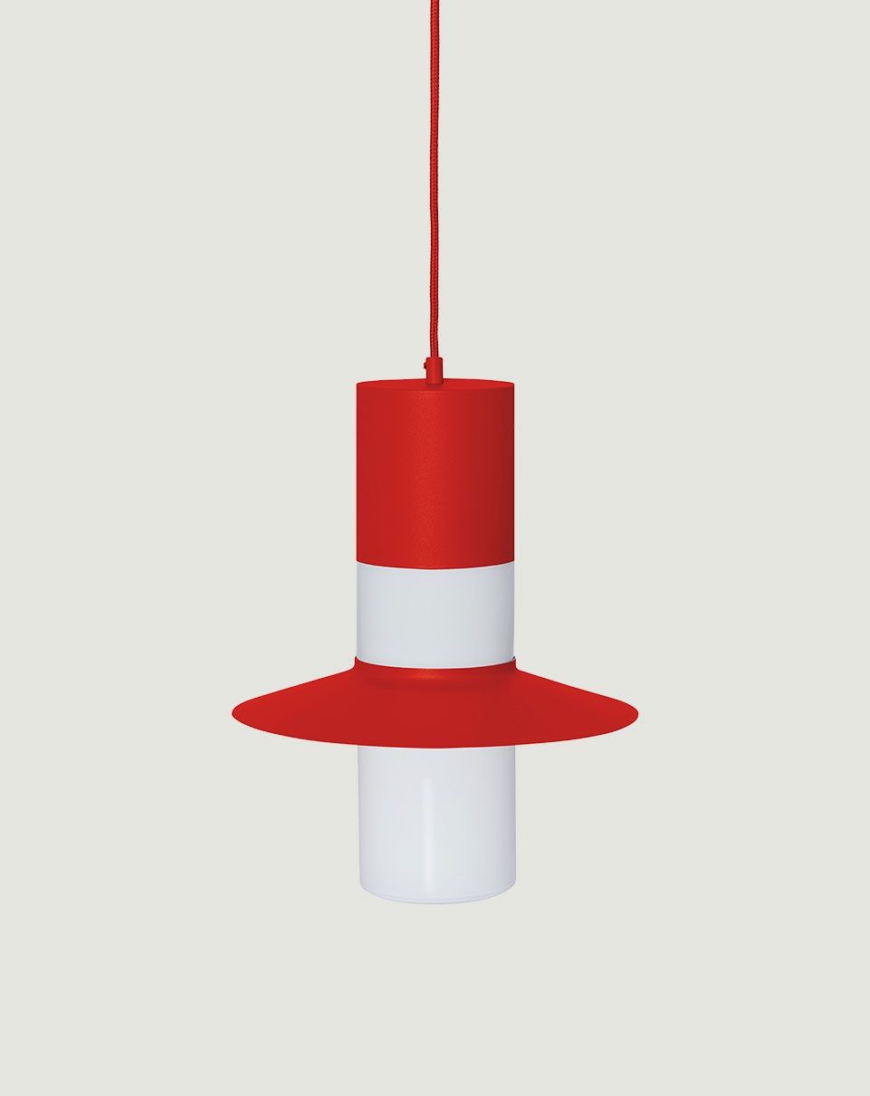 CAPONIO A Plafonnier rouge-orange