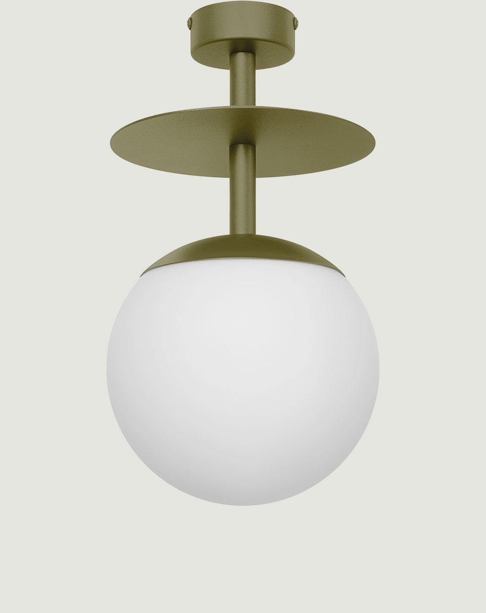 PLAAT B plafonnier vert olive / plafond