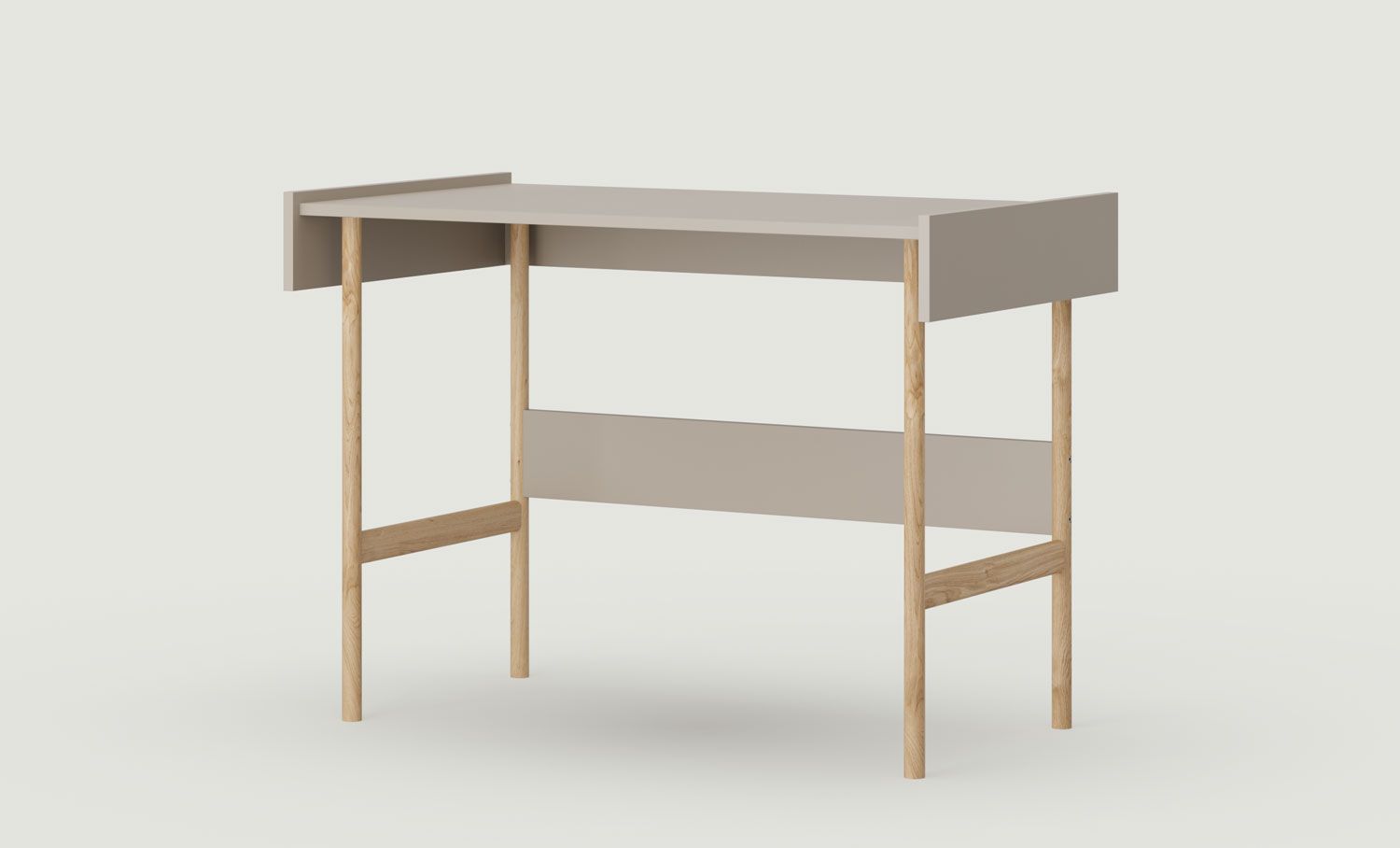 Bureau SKRA SKR87
Couleur : Frêne Blanc Argile
Pieds : Chêne huilé