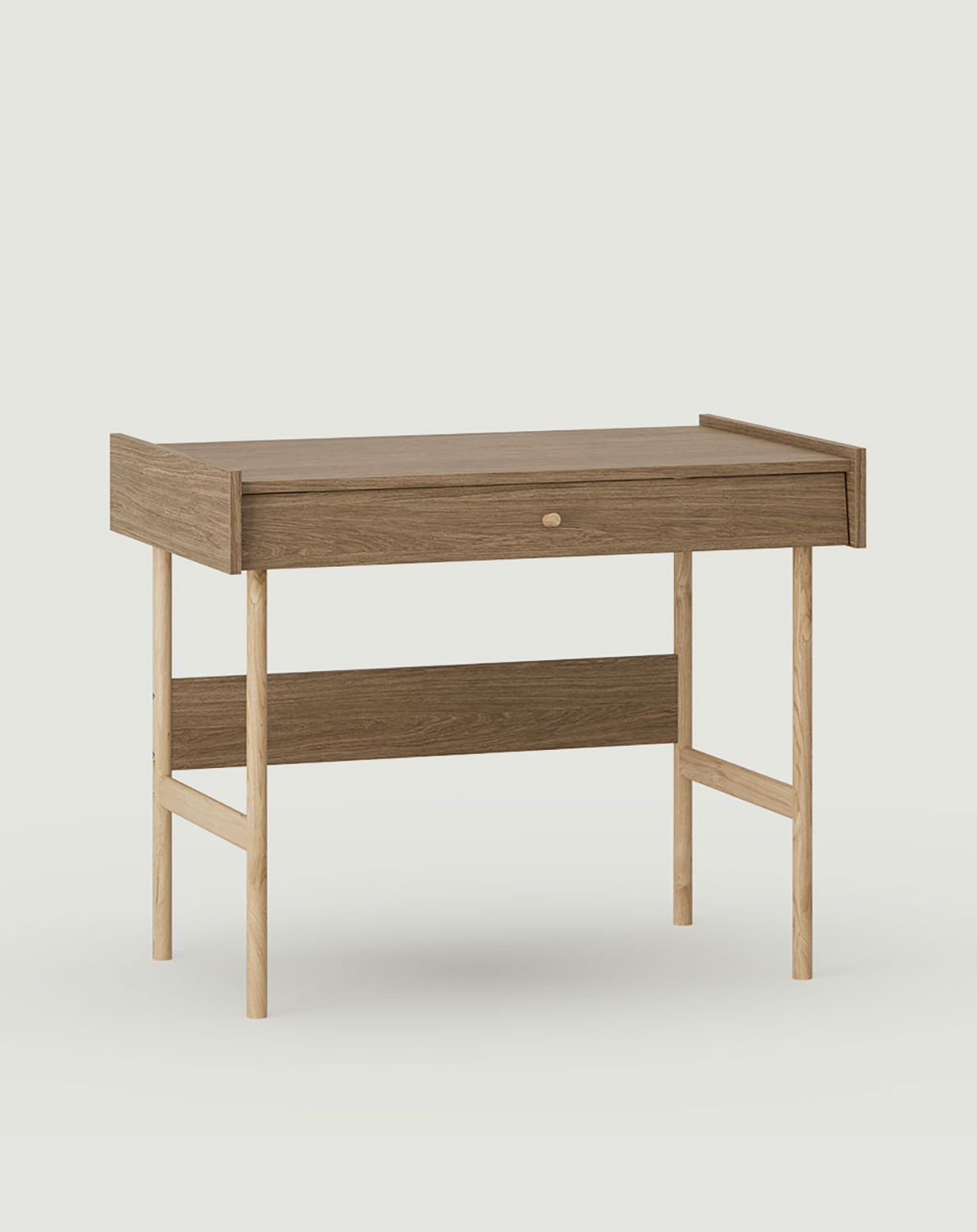 Bureau SKRA SKR88
Couleur : Mousse au chocolat
Poignée : Bouton en chêne
Pieds : Chêne huilé
                            