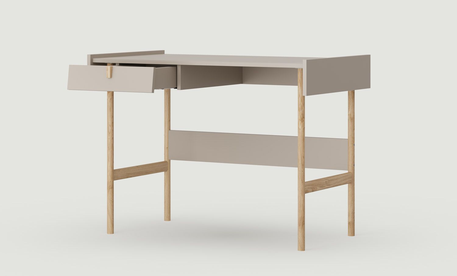 Bureau SKRA SKR89
Couleur : Frêne Blanc Argile
Poignée : Chêne Wedge