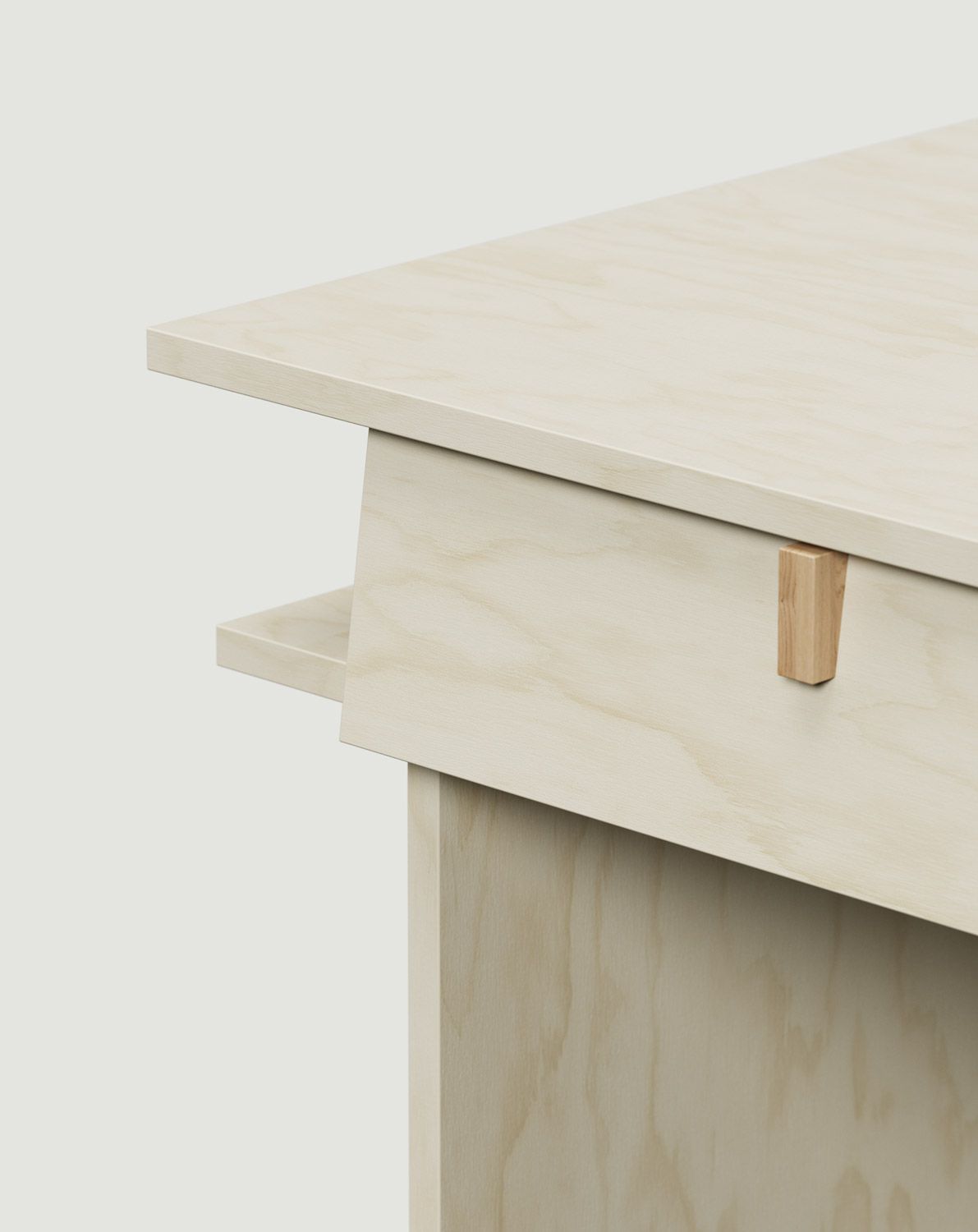 Bureau SKRA SKR91
Couleur : Contreplaqué de bouleau
Poignée : Coin en chêne
                            