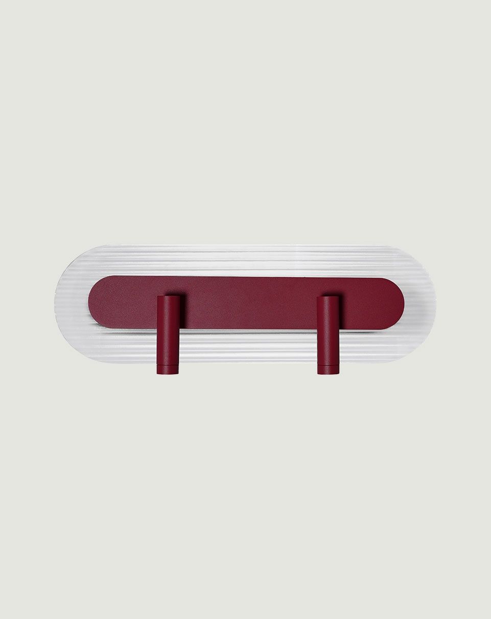 RIFLO L D applique murale bordeaux avec spots orientables