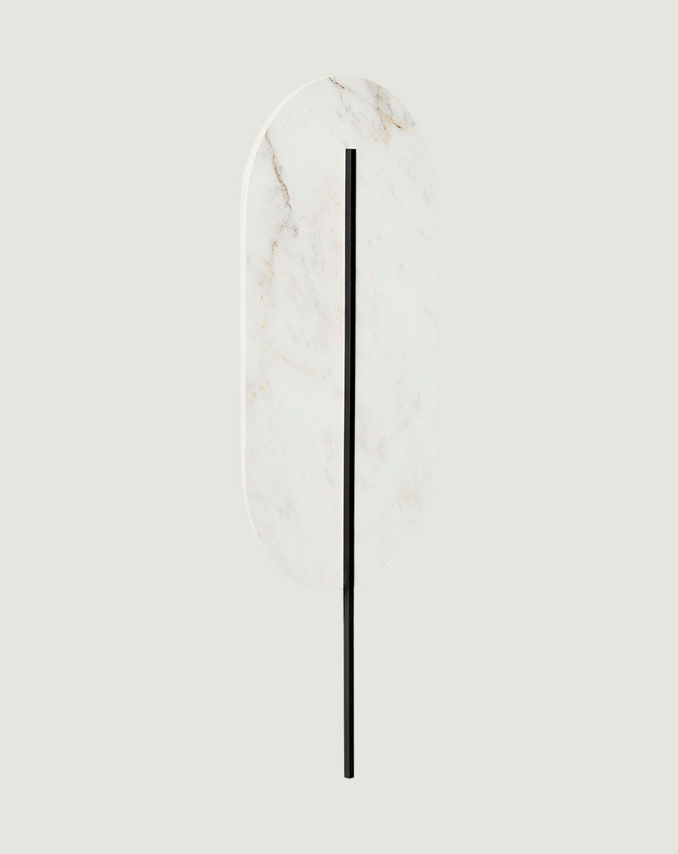ROKKE applique murale blanche avec détails en laitonxx