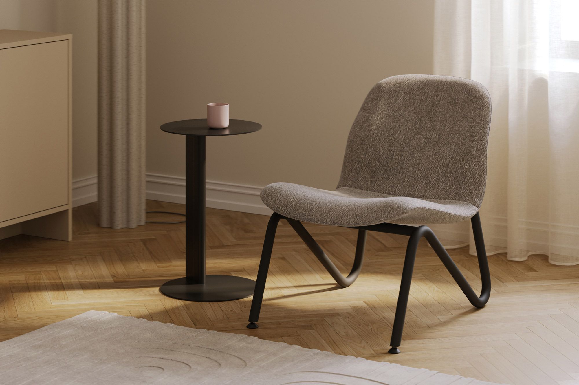 Fauteuil LORS
Couleur du cadre : noir
Rembourrage : Terra 01
                            