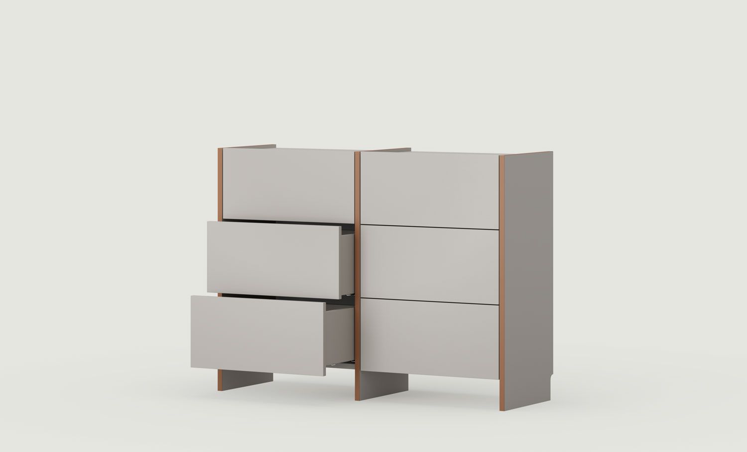 ASKA ASK04 commode
Couleur : Cachemire enveloppant
Placage : Sahara Deep