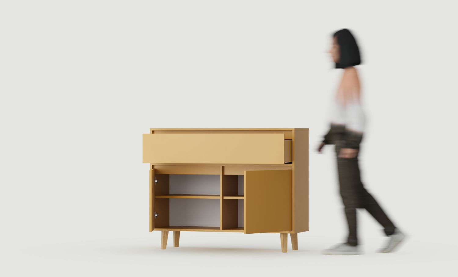 FKK6 Commode FENRIS
Couleur : Vintage moutarde
Pied : Chêne trapézoïdal huilé