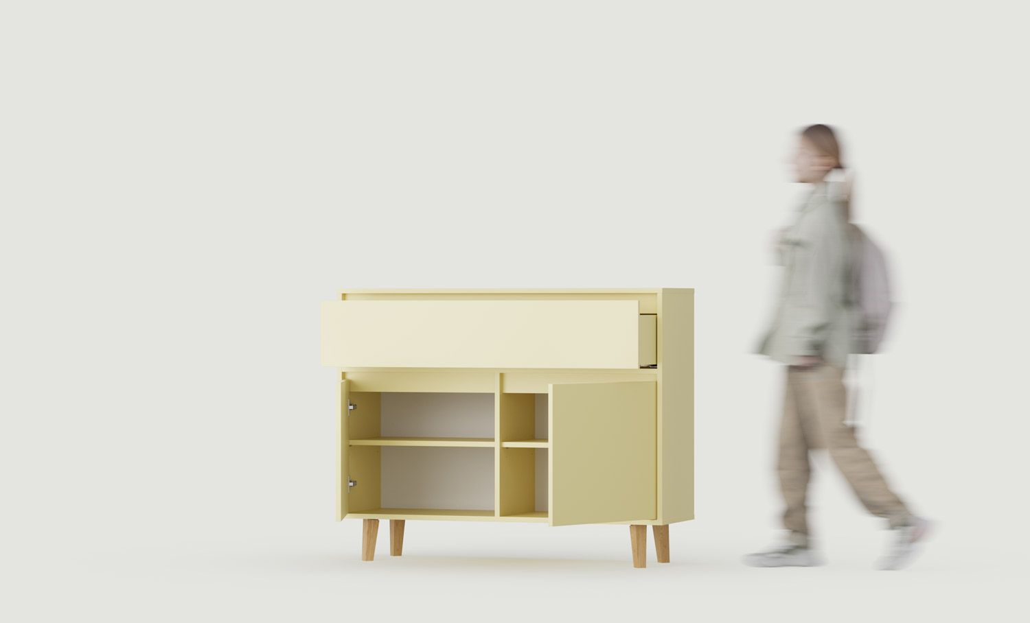 Fenris KIDS FKK6K commode fermée avec portes sur pieds