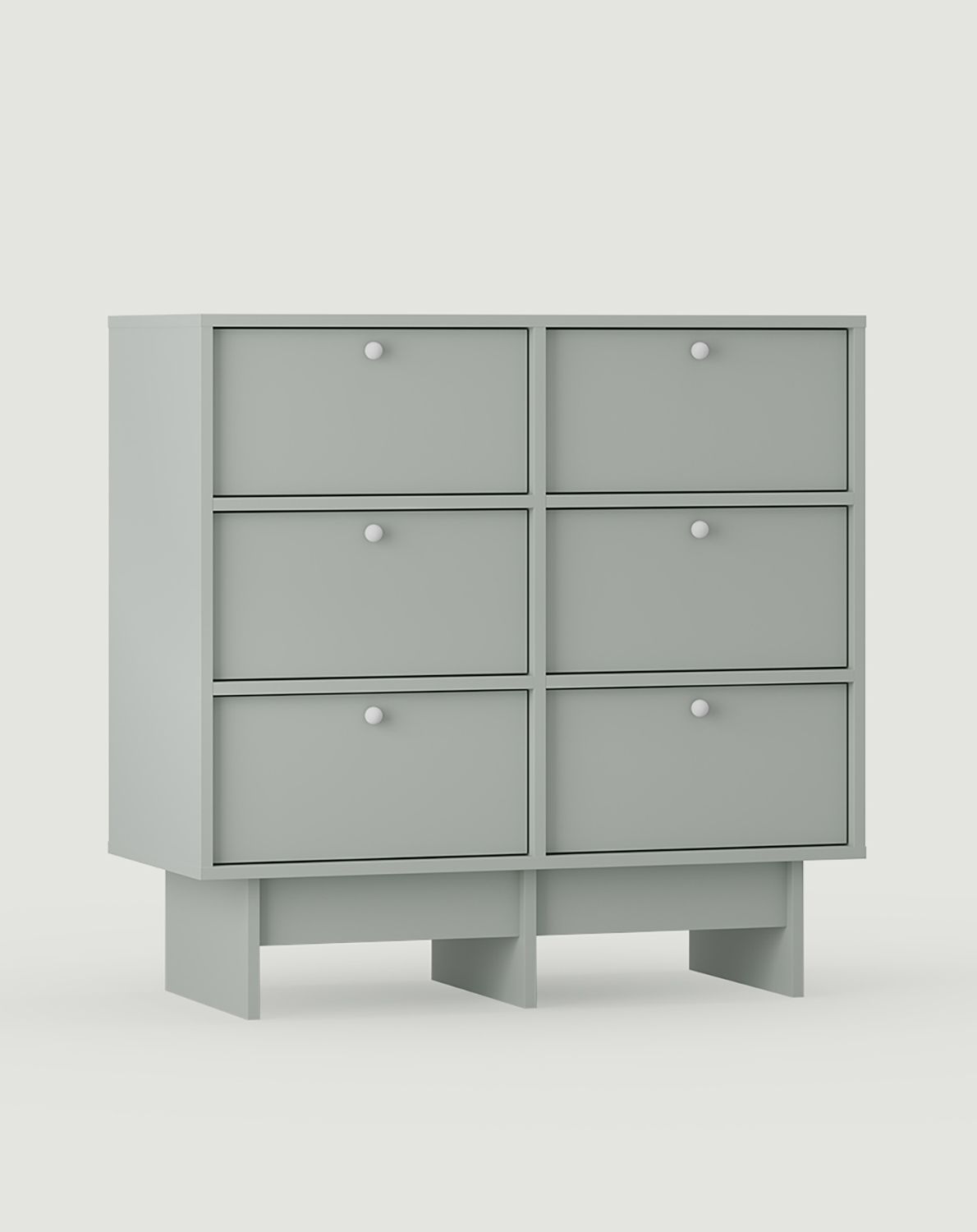 Commode KABE KK02 en style JAPANDI
Couleur : Pistache au lait
Poignée : Poignée boule KD blanche