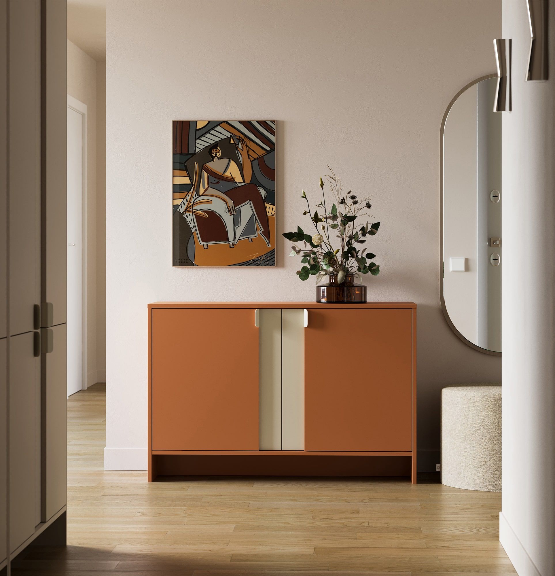 Commode LAYERS LAY10
Couleur : Sahara Deep
Couleur de la couche avant : Milky Way
Poignée : LAYERS 110 Milky Way