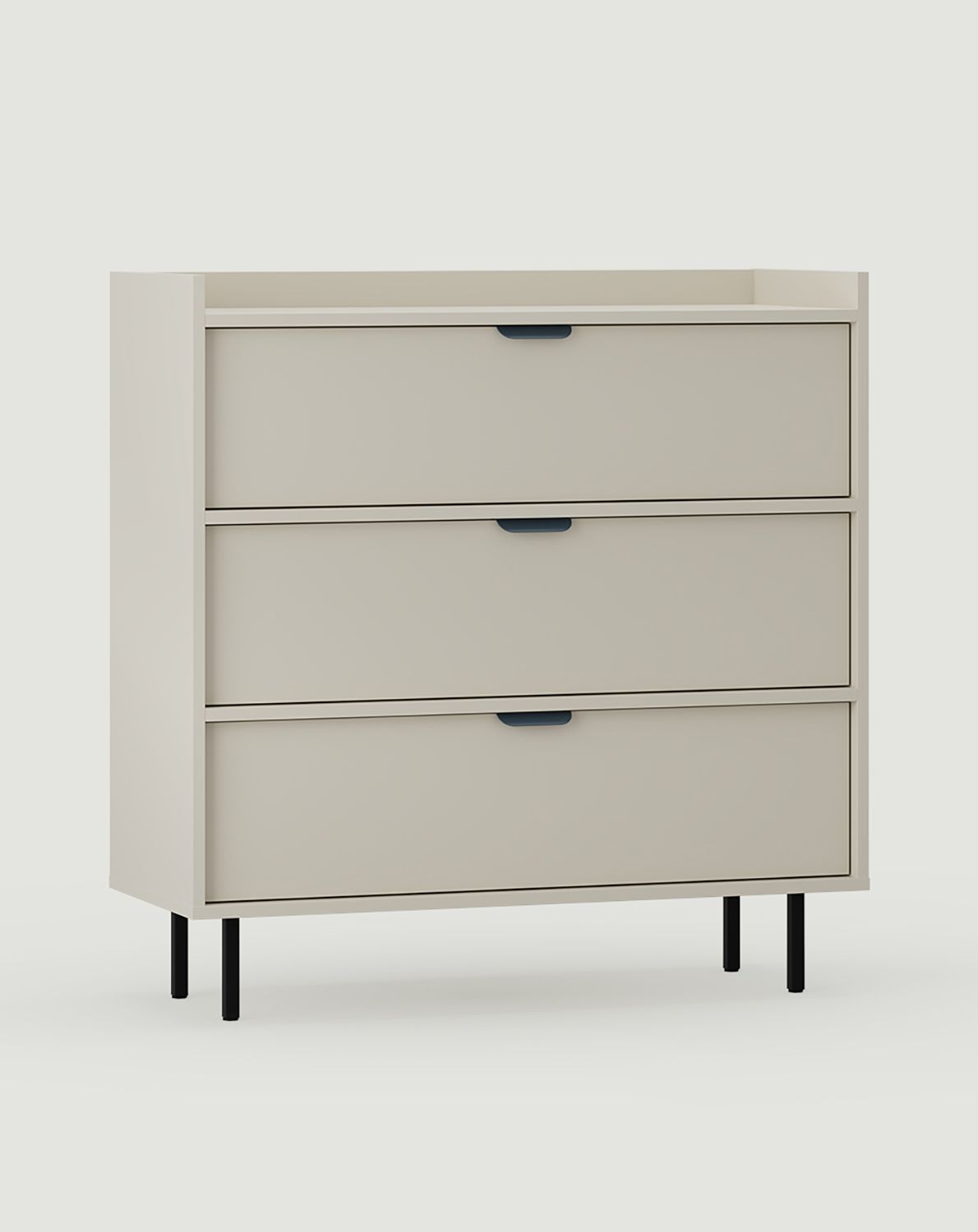 Commode SIGI KSM1
Couleur : Voie lactée
Pied : Noir
Poignée : LAYERS 110 Poignée voile de nuit