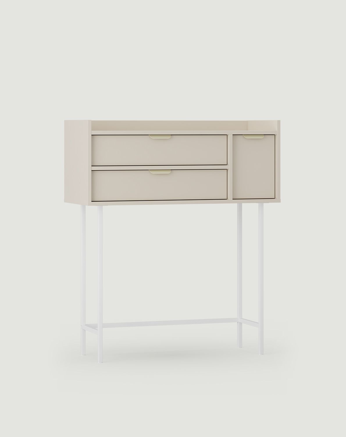 Console haute SIGI KSW3
Couleur : cachemire laineux
Pied : blanc
Poignée : poignée LAYERS 110 Milky Way