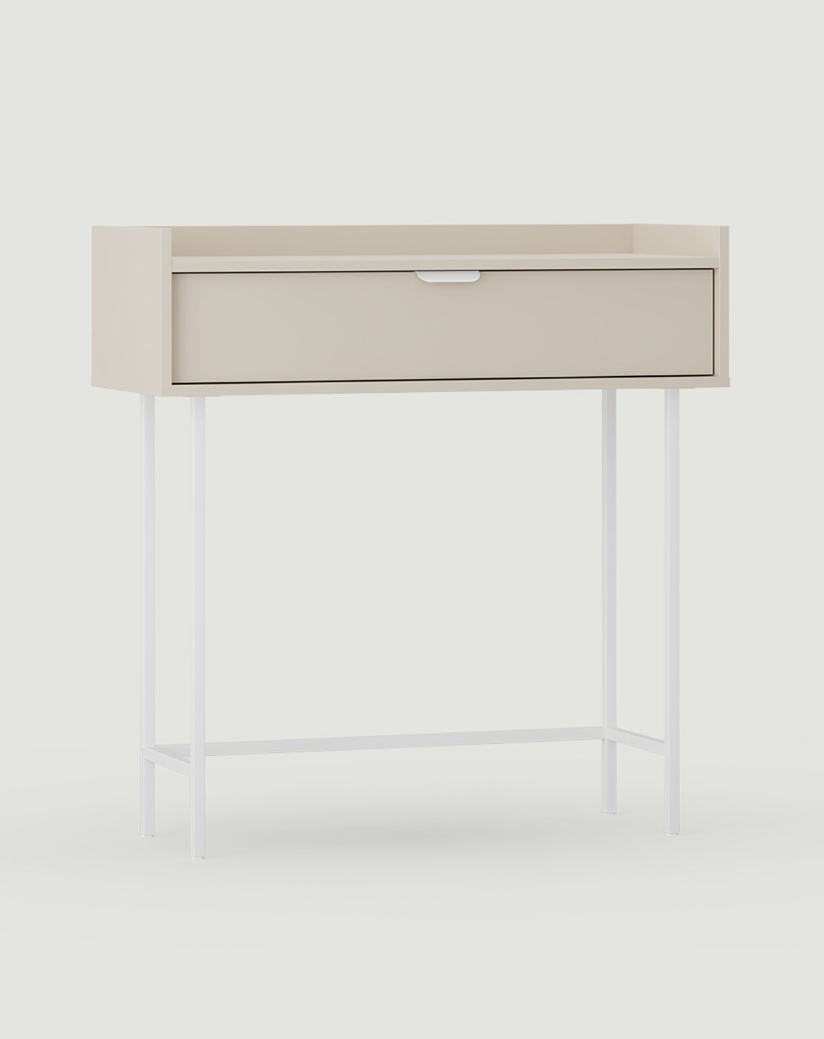 Console Sigi KS1
Couleur : Cachemire enveloppant
Pied : blanc
Poignée : Poignée LAYERS 110 Porcelaine blanche