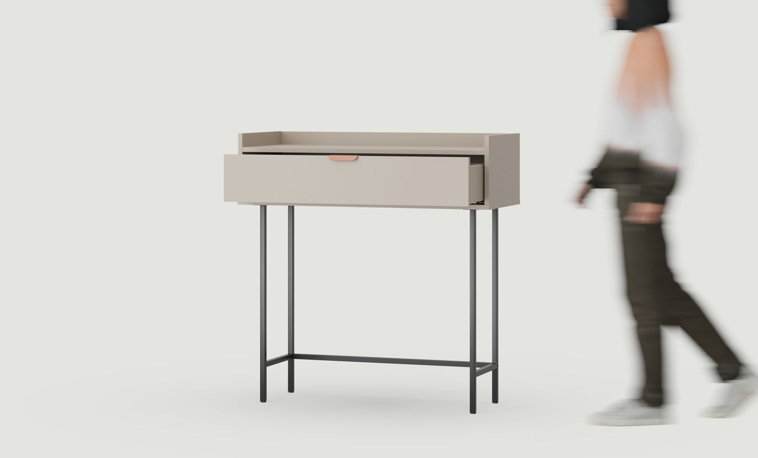 Console Sigi KS1
Couleur : Argile blanche cendrée
Pied : Noir
Poignée : Poignée de bord LAYERS 110 Sahara Deep