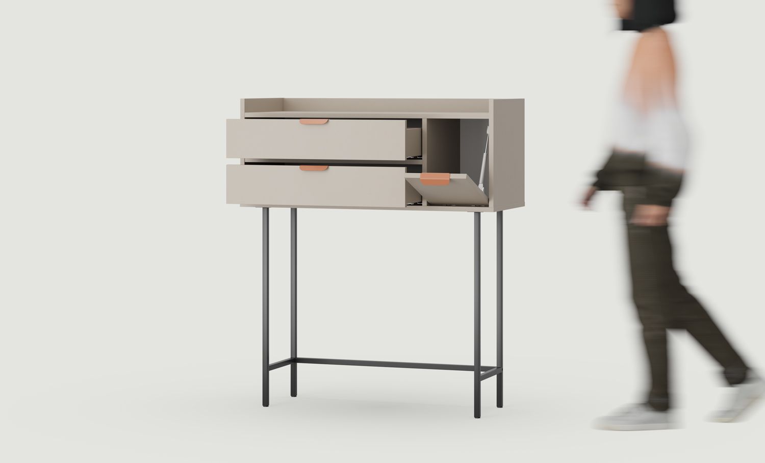 Console haute SIGI KSW3
Couleur : Argile blanche cendrée
Pied : Noir
Poignée : Poignée de bord LAYERS 110 Sahara Deep