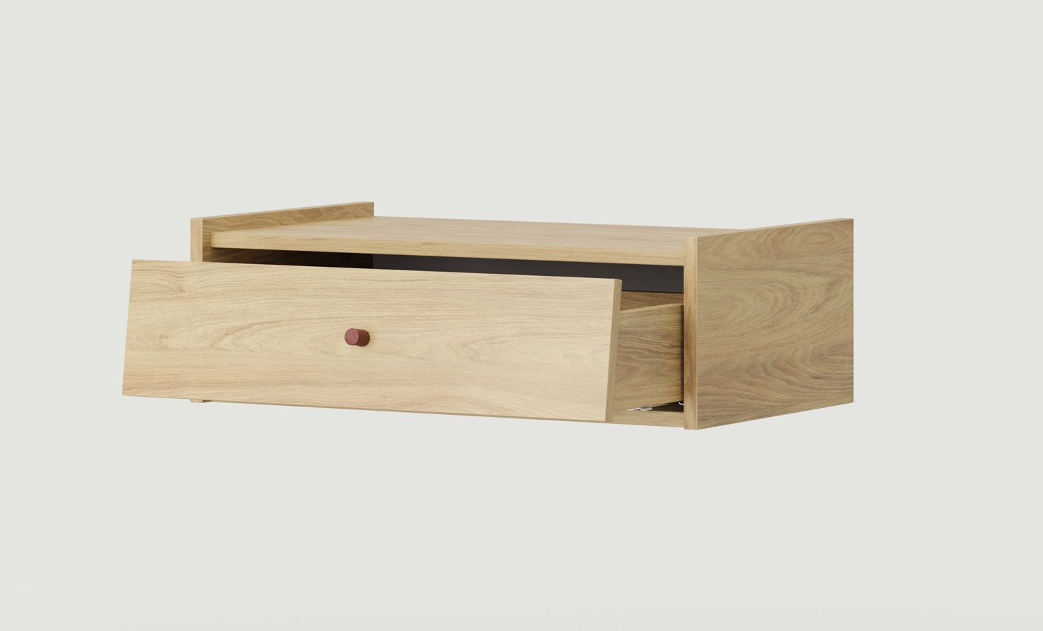 SKRA SKR93 Console suspendue
Couleur : Hickory naturel
Poignée : bouton bourgogne