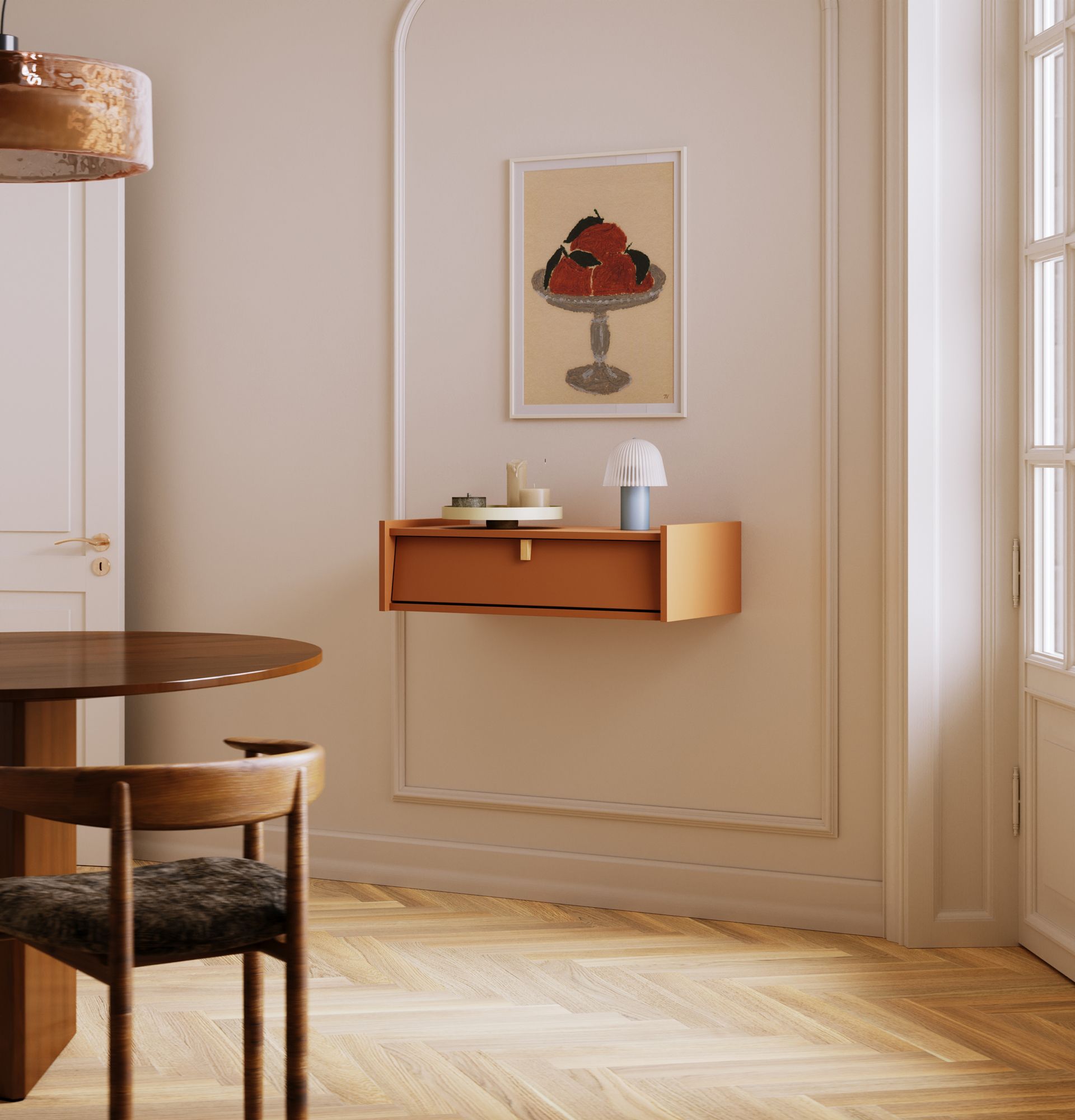 Console suspendue SKRA SKR93
Couleur : Sahara Deep
Poignée : Oak Wedge