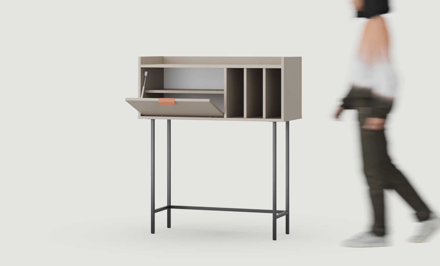 Console haute SIGI KSW1
Couleur : Argile blanche cendrée
Pied : Noir
Poignée : Poignée de bord LAYERS 110 Sahara Deep