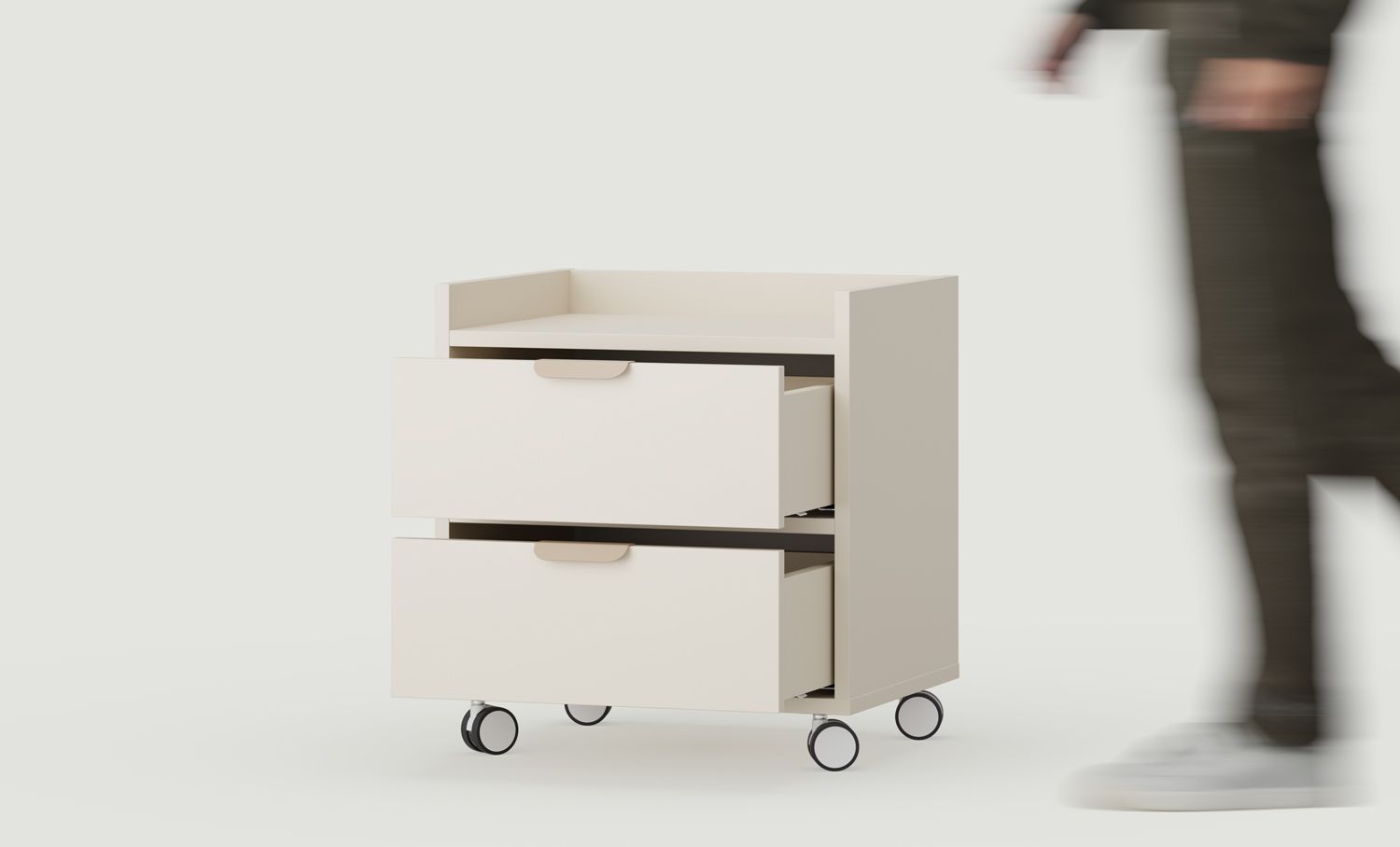 SIGI caisson de bureau sur roulettes SKKPRO2
Couleur : beige champagne
Roulettes : blanches et noires
Poignée : LAYERS 110 Beige Champagne
                            