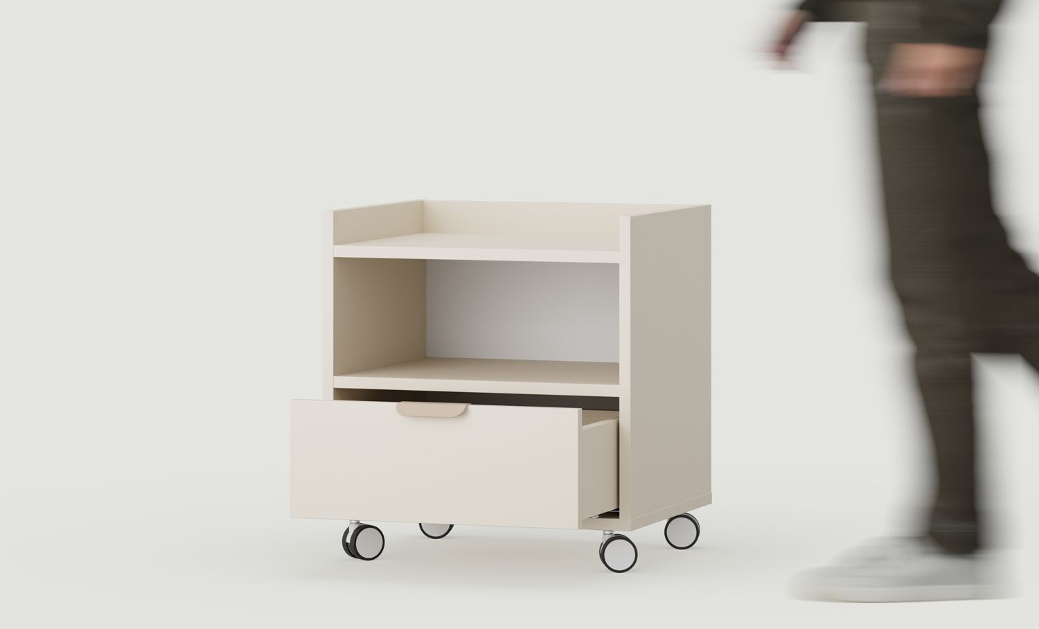 SIGI caisson de bureau sur roulettes SKKPRO3
Couleur : beige champagne
Roulettes : blanches et noires
Poignée : LAYERS 110 Beige Champagne
                            