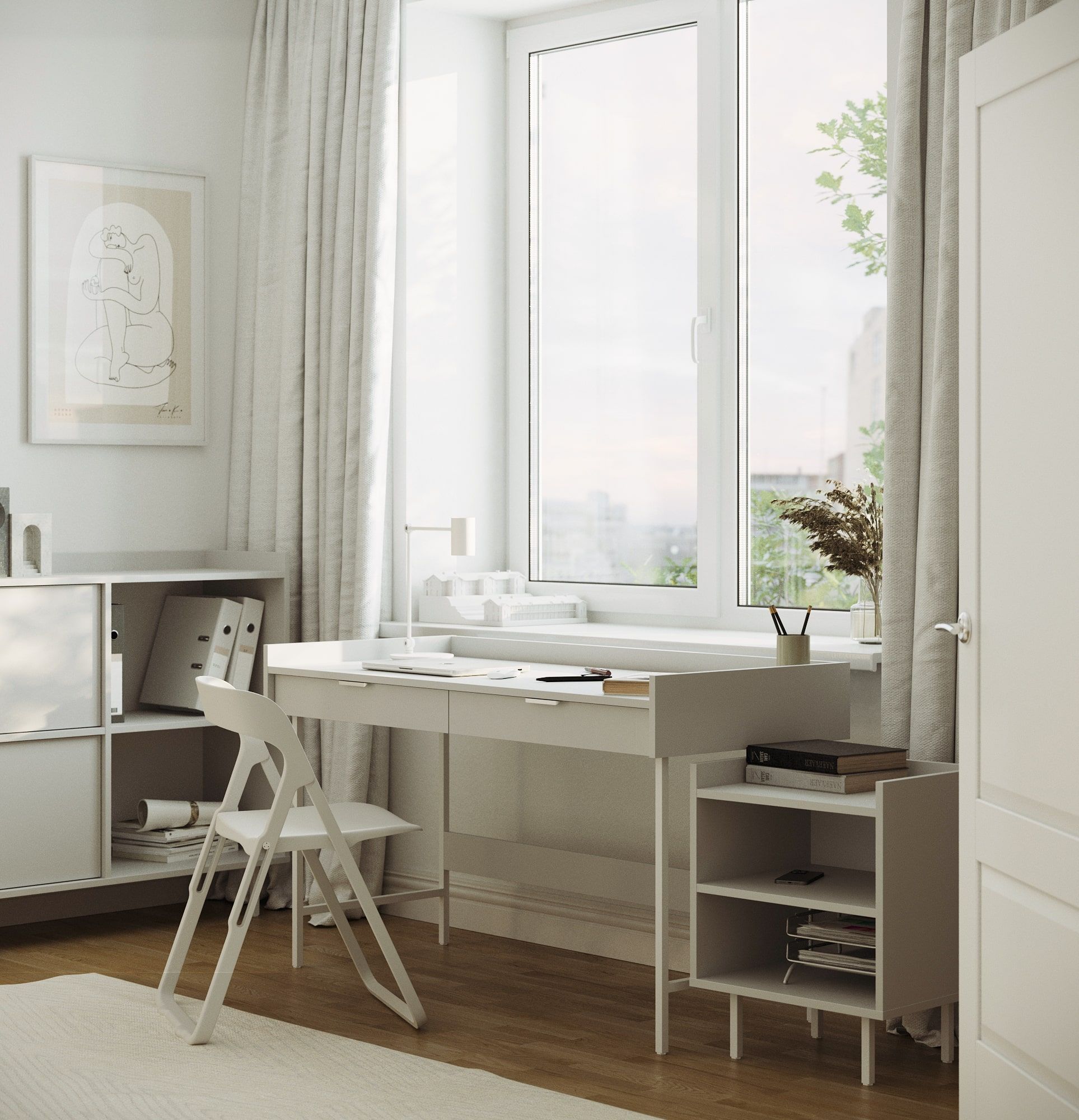 SIGI caisson de bureau SKPRO1
Couleur : Gris silencieux
Pied : blanc