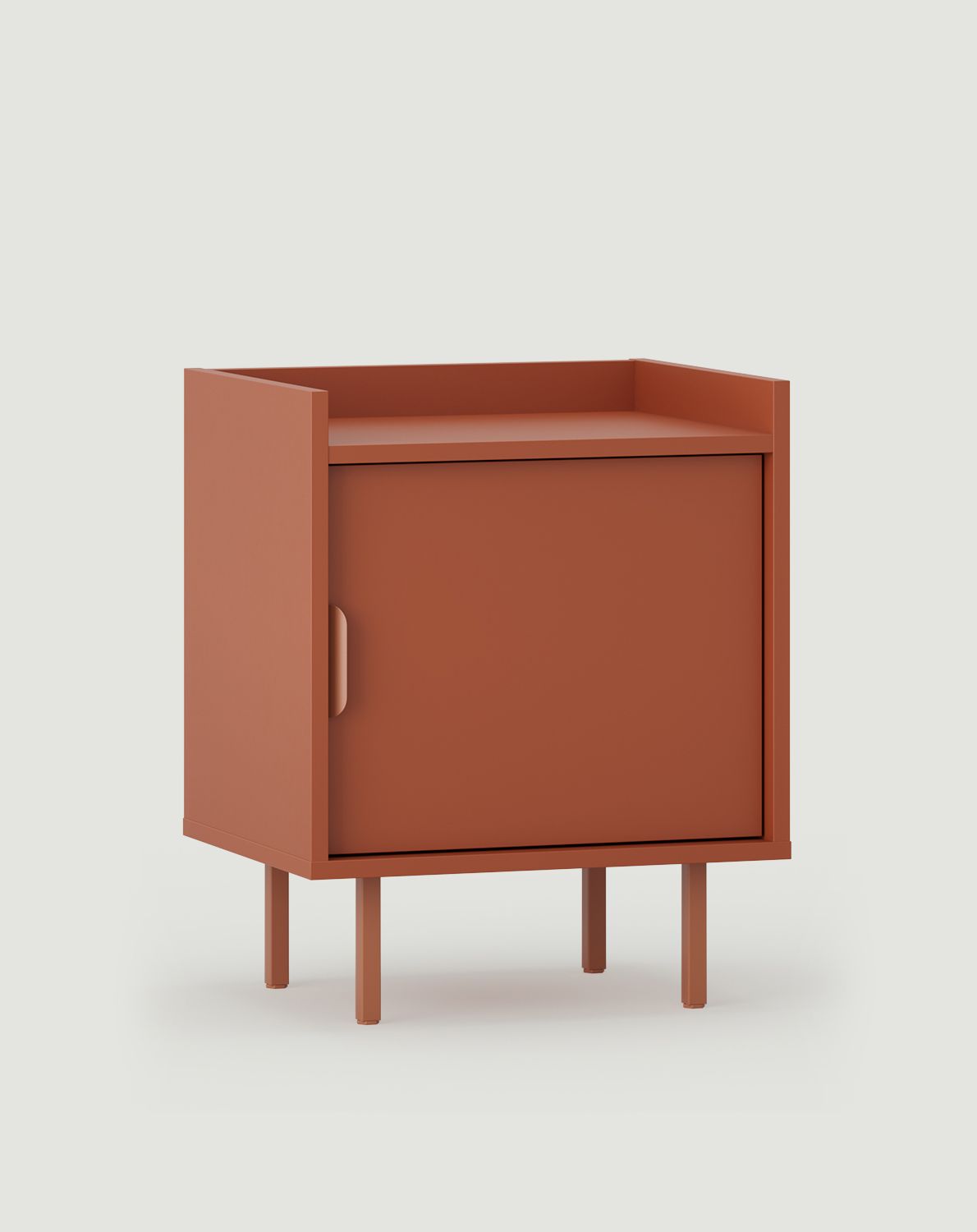 SIGI caisson de bureau SKPRO4
Couleur : terre cuite flamboyante
Pied : Terre cuite flamboyante
Poignée : LAYERS 110 Terracotta feu
                            