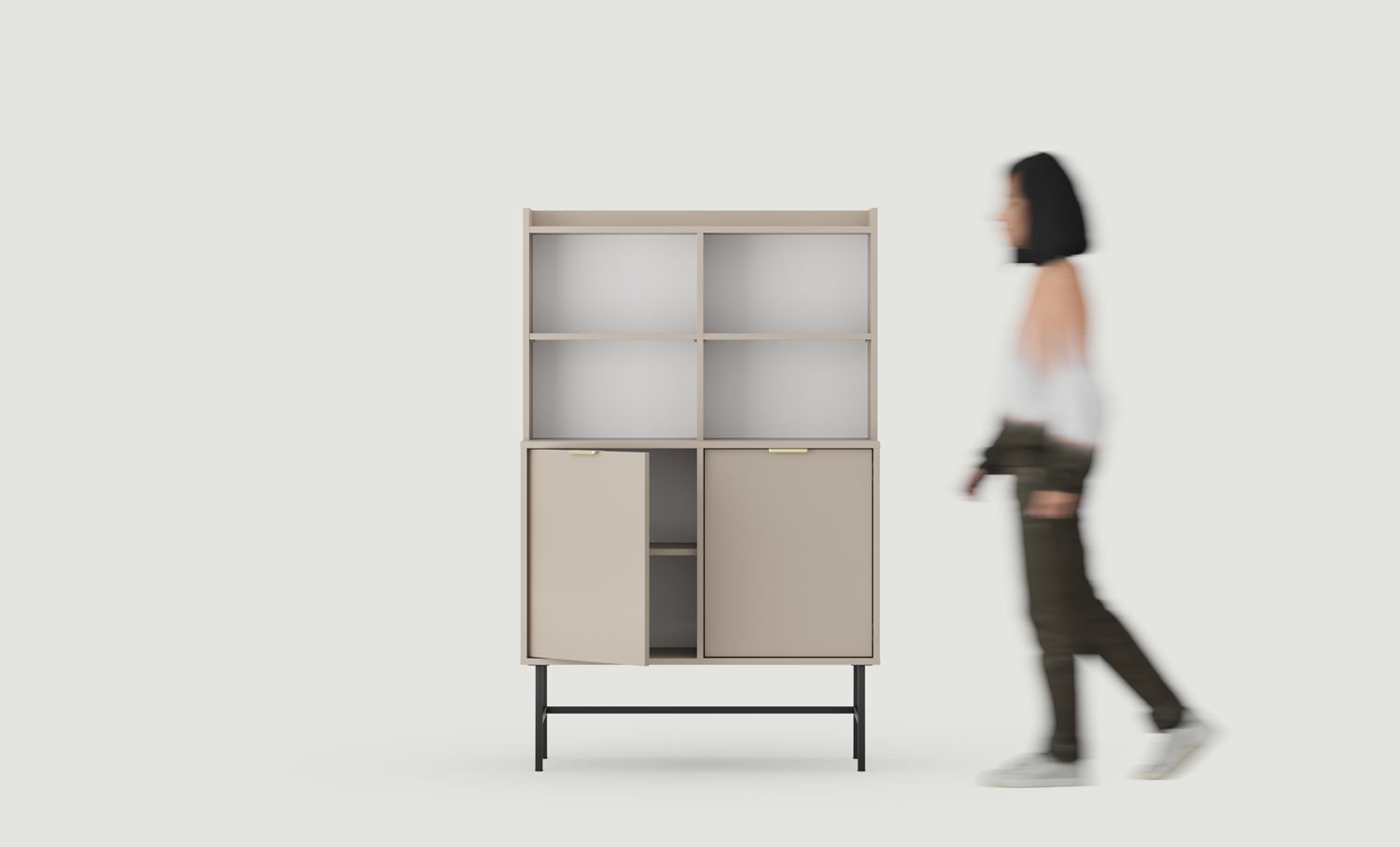 Buffet SIGI KRSN01
Couleur : Frêne Blanc Argile
Pied : noir
Poignée : Ling Gold
                            