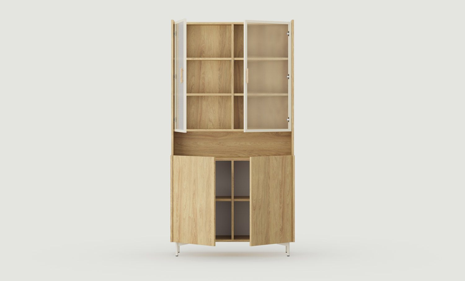Buffet SKRA SKR33
Couleur : Hickory naturel
Pied : Milky Way
Poignée : Chêne cigare
Couleur du cadre : Milky Way
                             