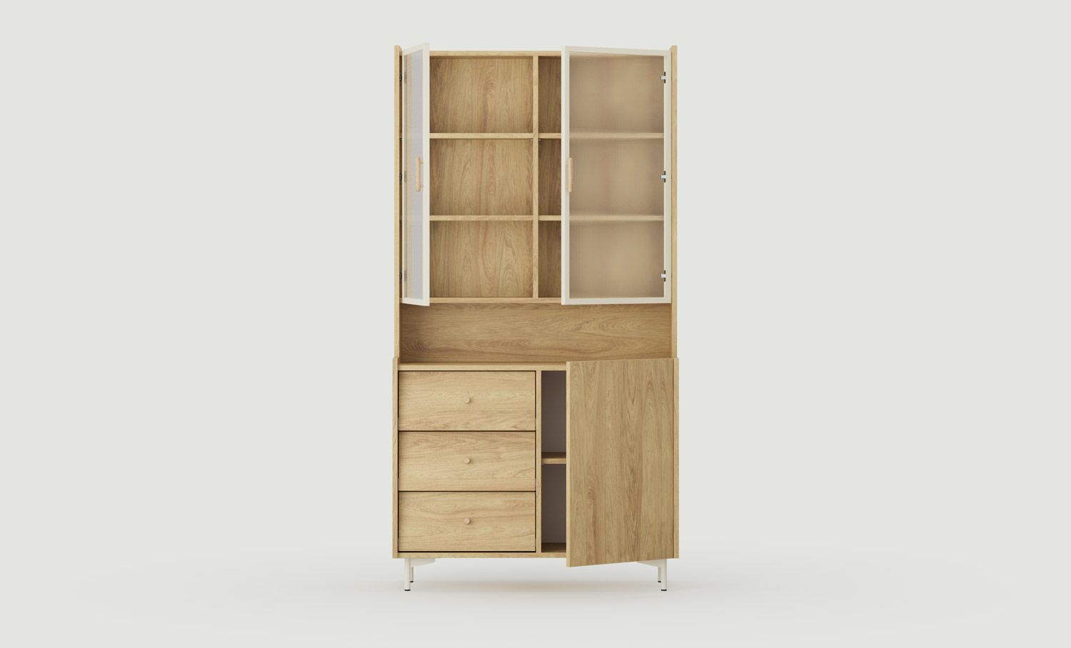 Buffet SKRA SKR36
Couleur : Hickory naturel
Pied : Milky Way
Poignée du cadre : Chêne Cigare
Couleur du cadre : Milky Way
Poignée des tiroirs : Bouton en chêne